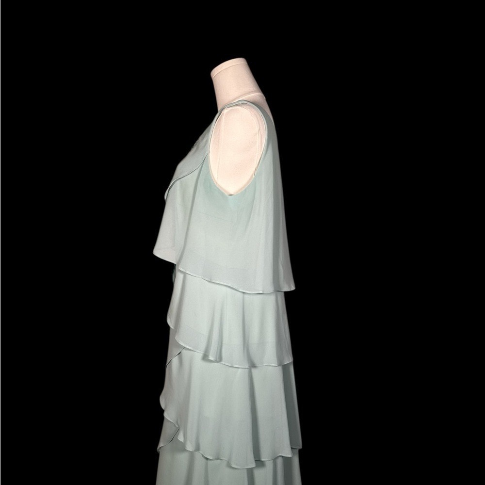 S.L. Fashions Asymmetrical Layered‎ Dress - Soft Blue - Picture 6 of 10